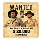 Product image Bud Spencer & Terence Hill Wanted Metal Beer Coasters - Set of 10