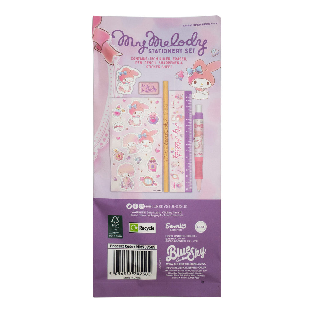 Image produit Set de papeterie Sanrio My Melody 6 pièces