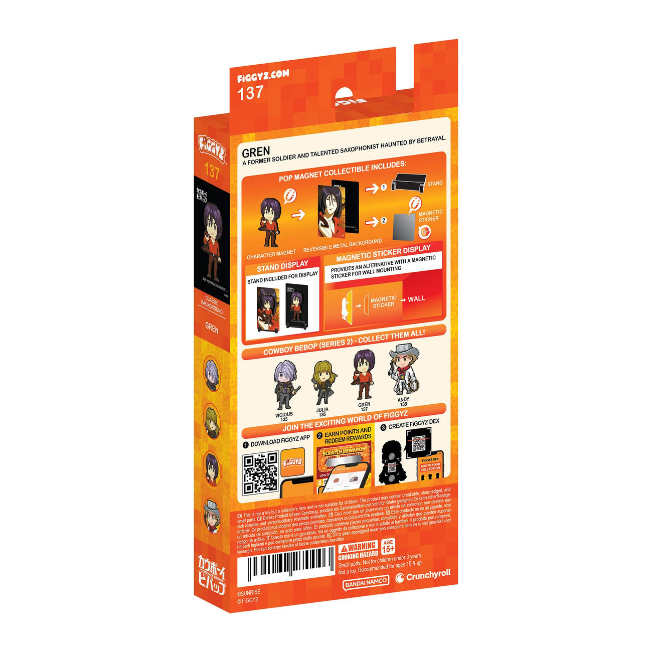 Image produit Figurine collector magnétique FiGGYZ Cowboy Bebop Gren 11 cm