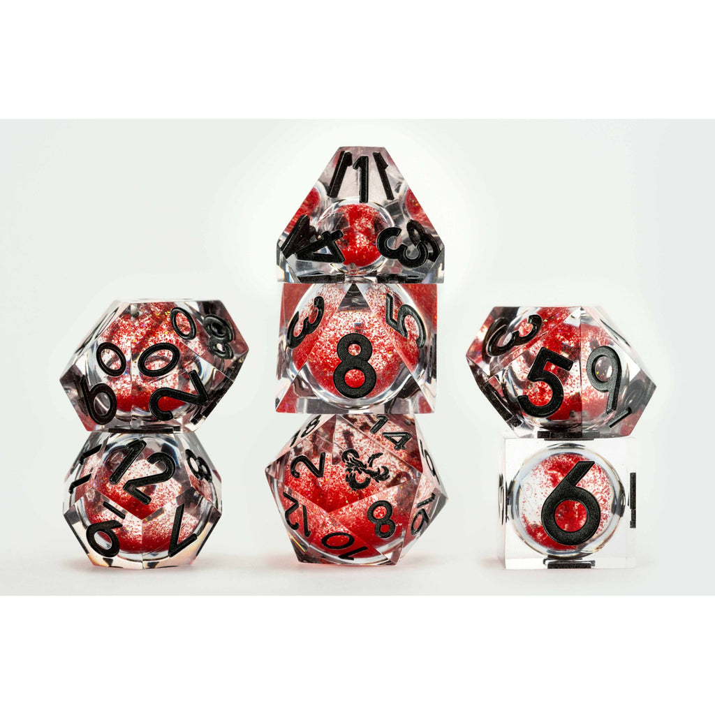 Image produit Set de dés Dungeons & Dragons à cœur liquide