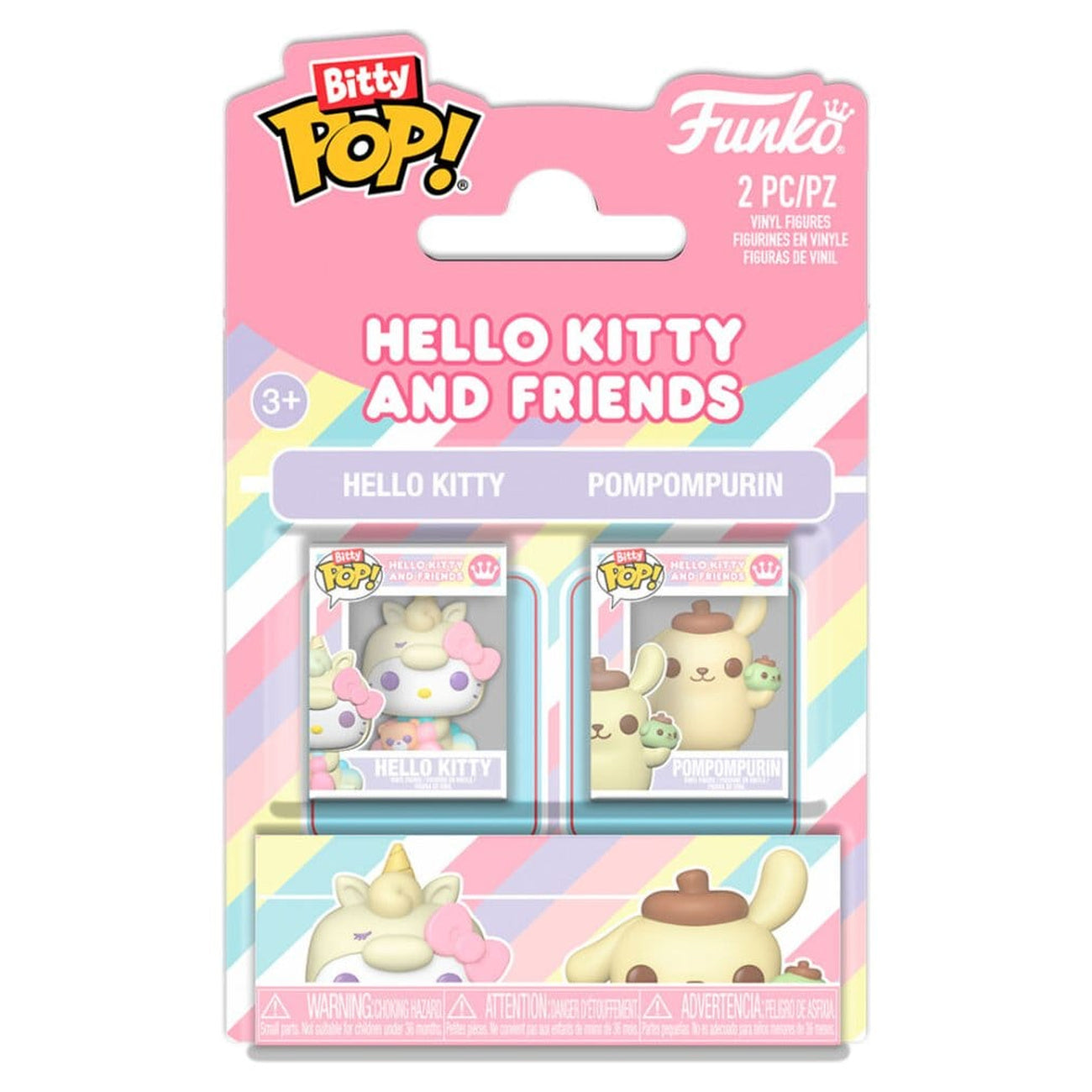 Image produit Figurines vinyle Sanrio Bitty POP! lot de 2 HK & PomPom 2 cm