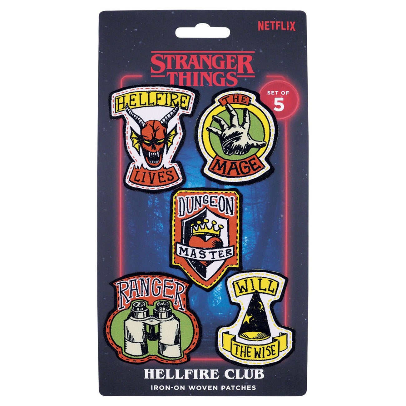 Image produit Stranger Things - Lot de 5 écussons en tissu
