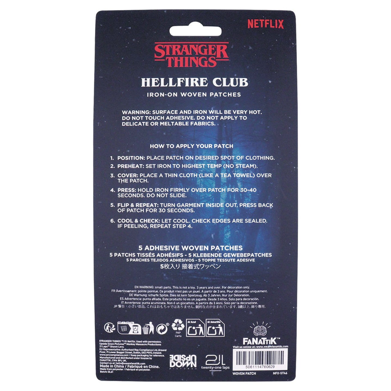 Image produit Stranger Things - Lot de 5 écussons en tissu