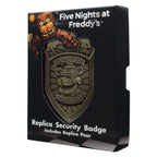 Image produit Réplique badge de sécurité Five Nights at Freddy's Antique Brass