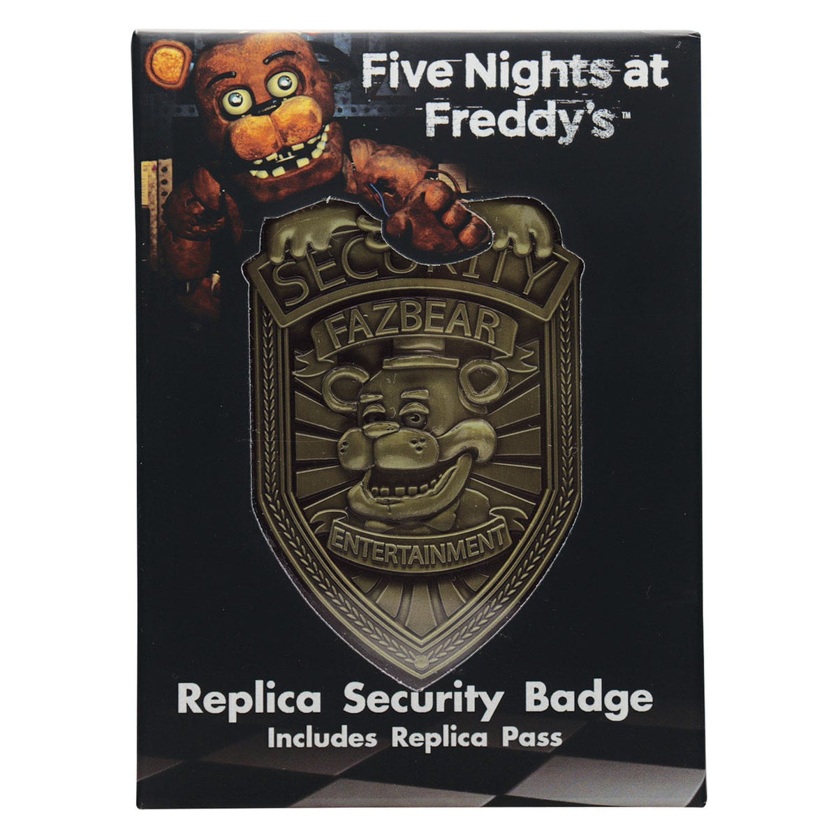 Image produit Réplique badge de sécurité Five Nights at Freddy's Antique Brass