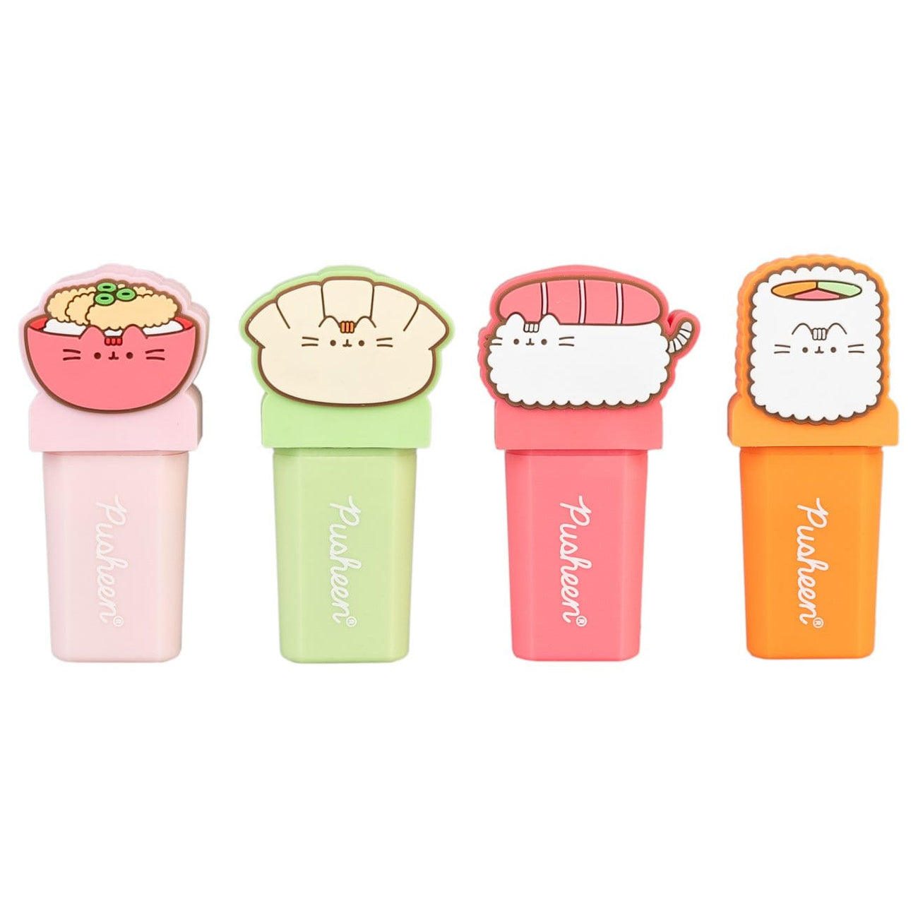 Image produit Pusheen - Set de 4 surligneurs Sushi Roll avec embouts