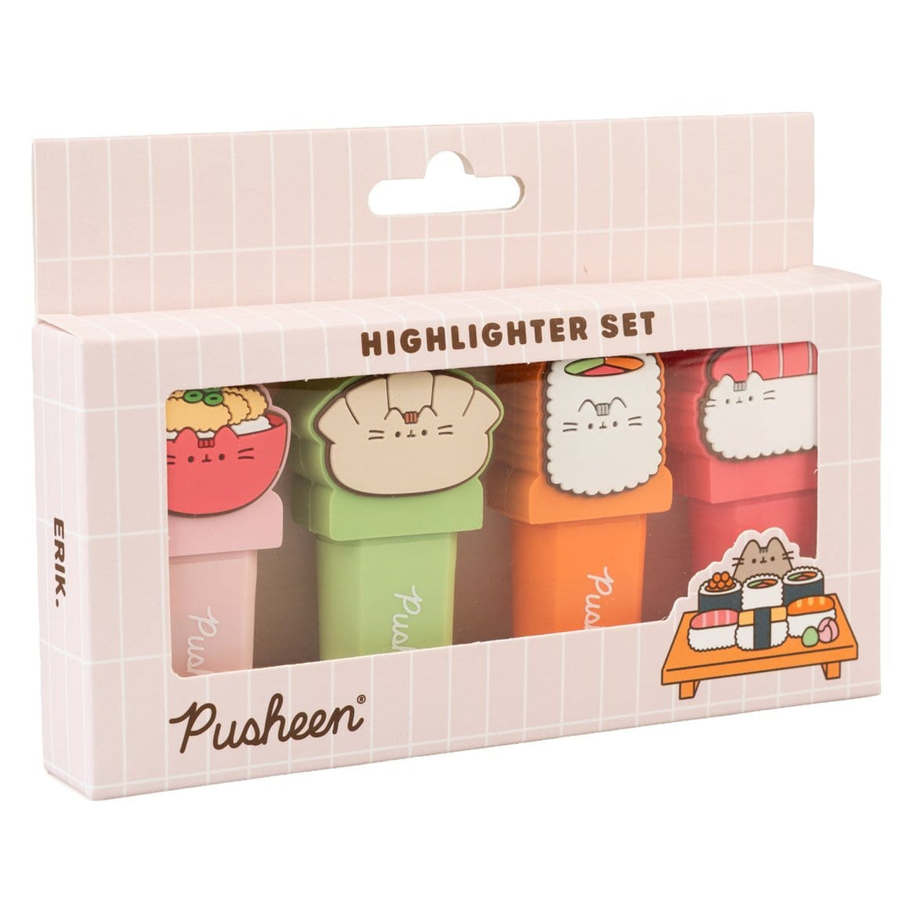 Product image Pusheen Sushi Roll Highlighters with Toppers Set of 4