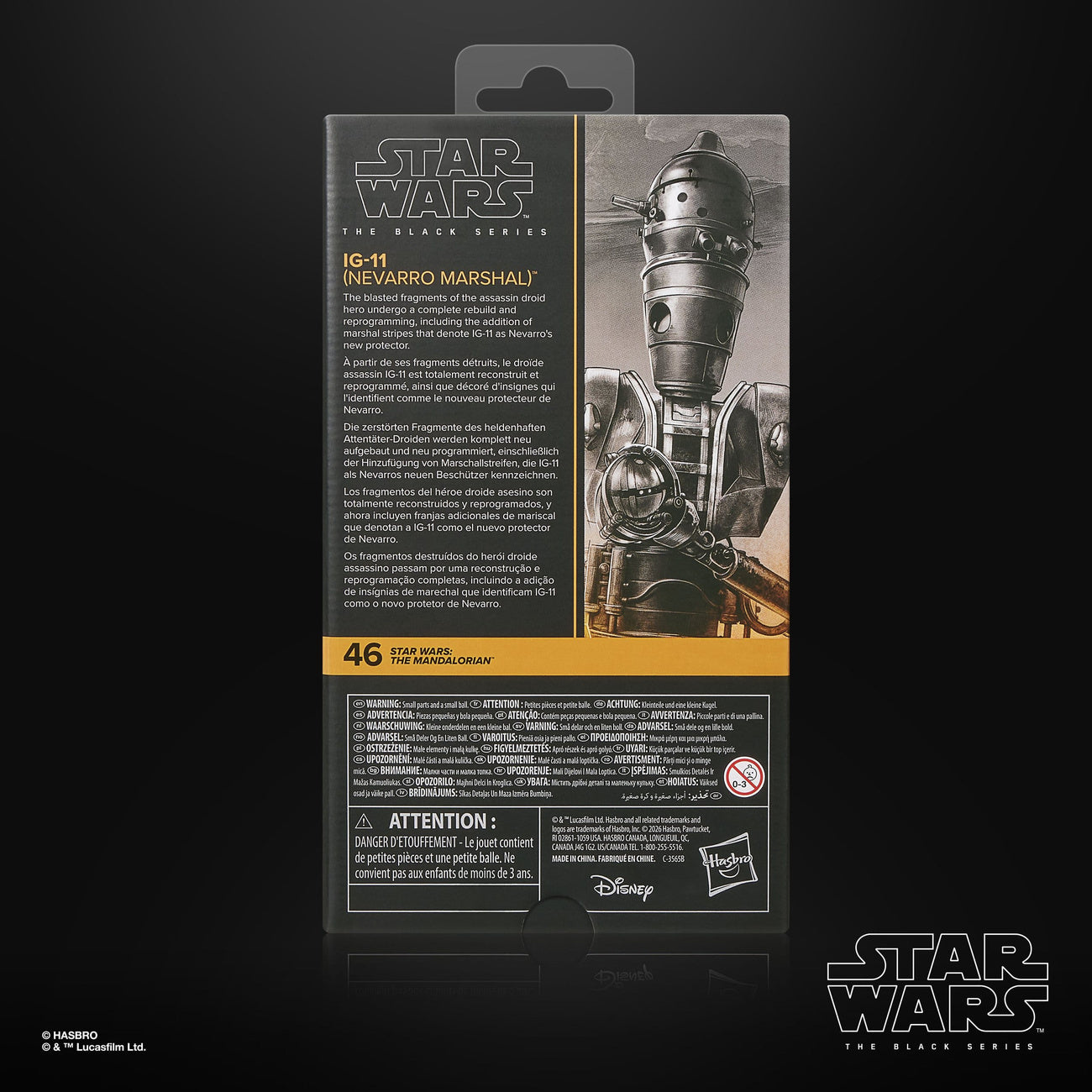 Image produit Star Wars : The Mandalorian Figurine d'action Black Series IG-11