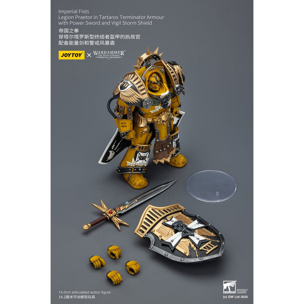 Image produit Figurine articulée Warhammer Imperial Fists Legion Praetor en armure Terminator Tartaros