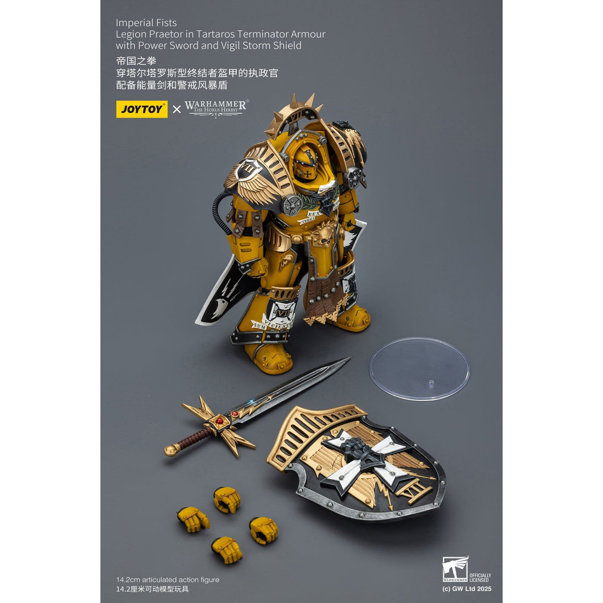Image produit Figurine articulée Warhammer Imperial Fists Legion Praetor en armure Terminator Tartaros