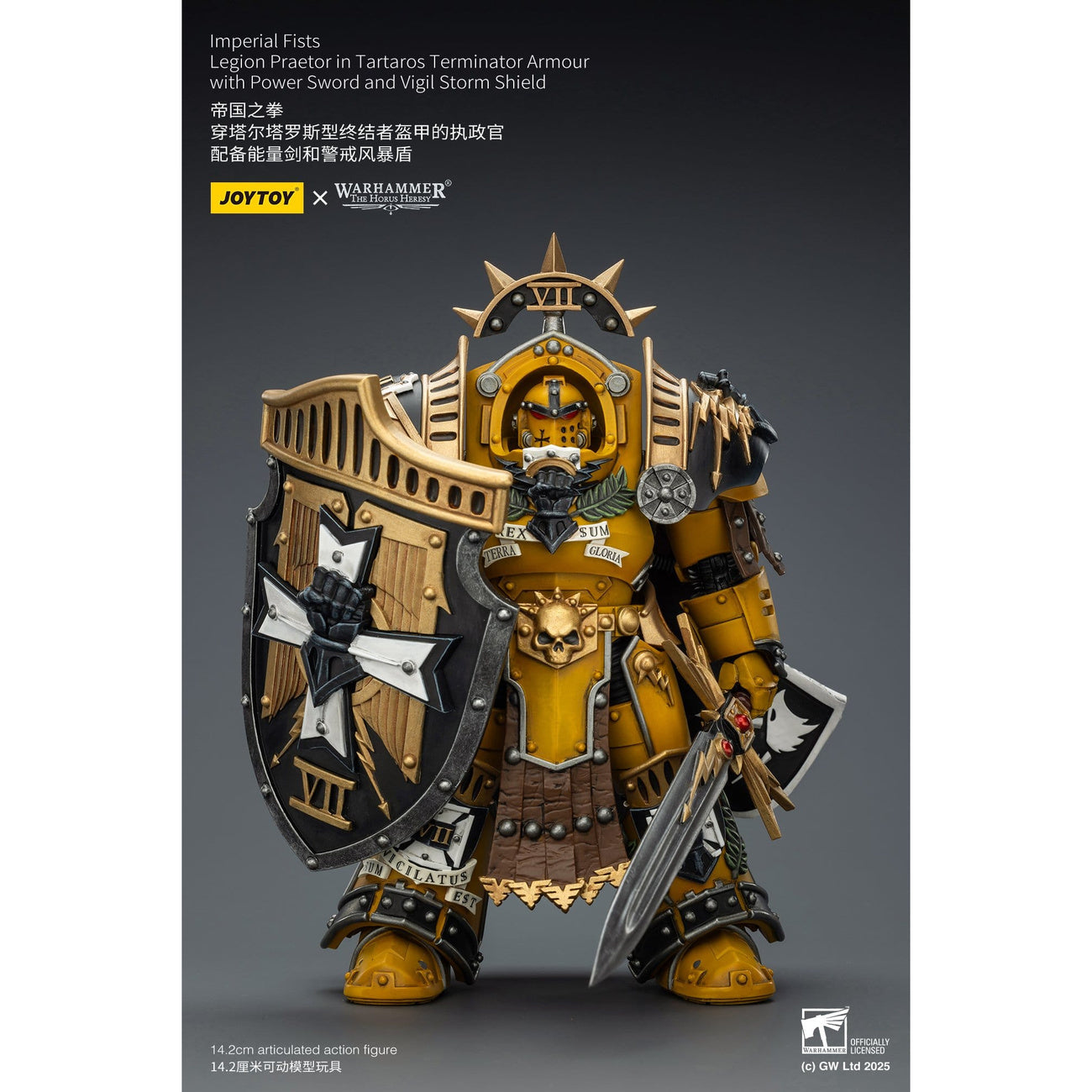 Image produit Figurine articulée Warhammer Imperial Fists Legion Praetor en armure Terminator Tartaros