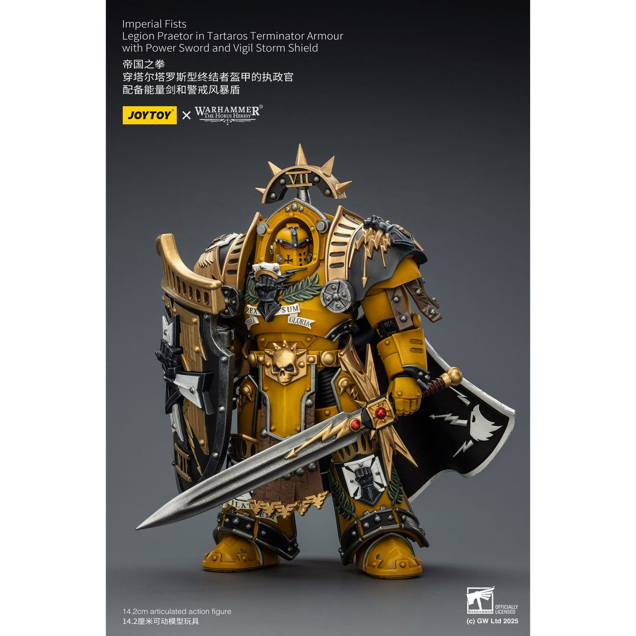 Image produit Figurine articulée Warhammer Imperial Fists Legion Praetor en armure Terminator Tartaros