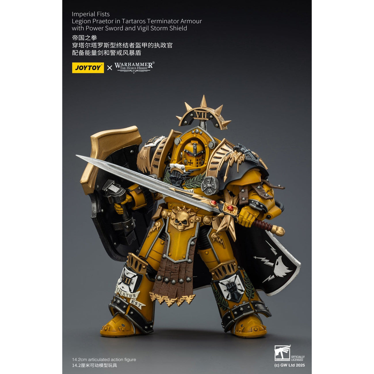 Image produit Figurine articulée Warhammer Imperial Fists Legion Praetor en armure Terminator Tartaros