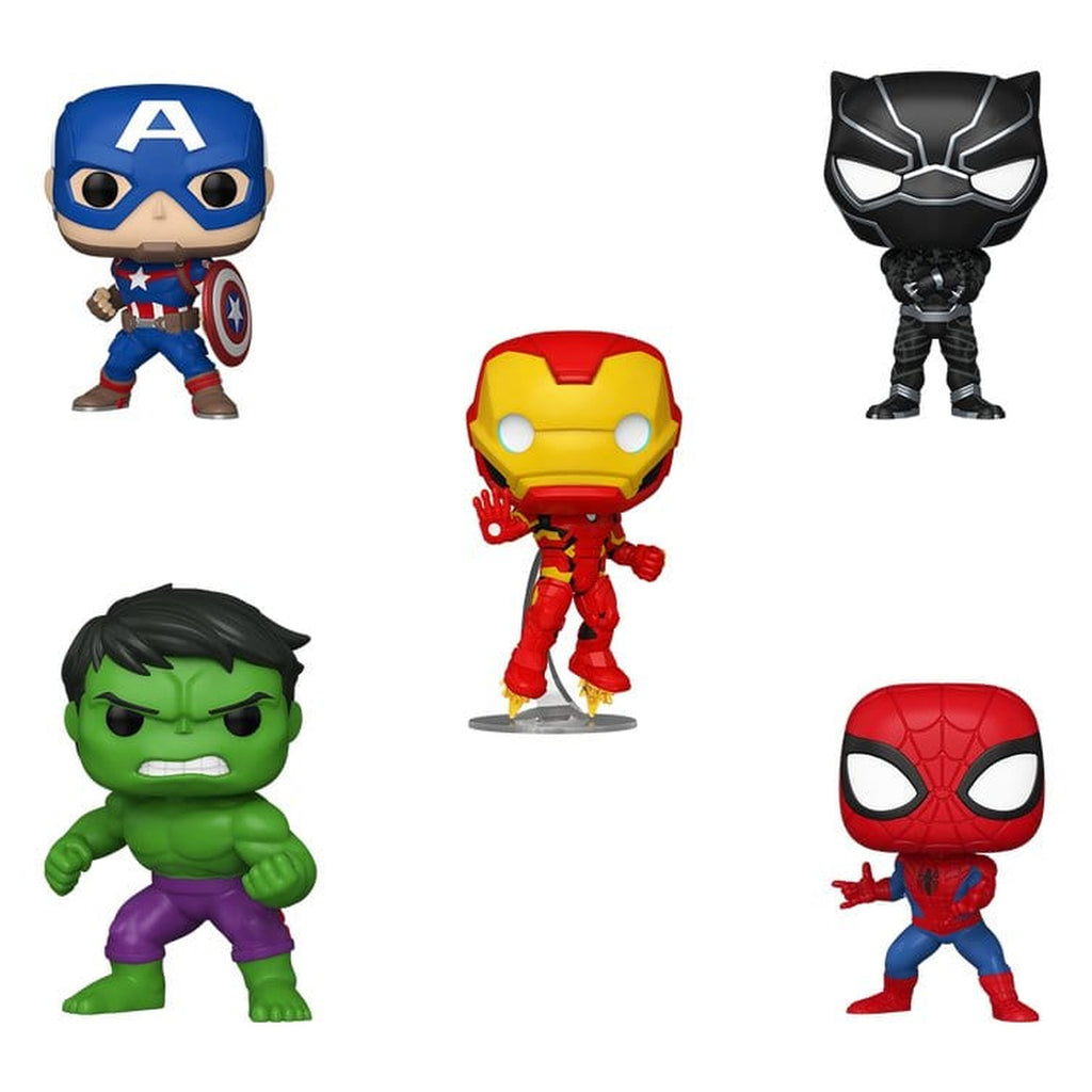 Image produit Marvel – lot de 5 figurines POP! en vinyle Black Friday 9 cm