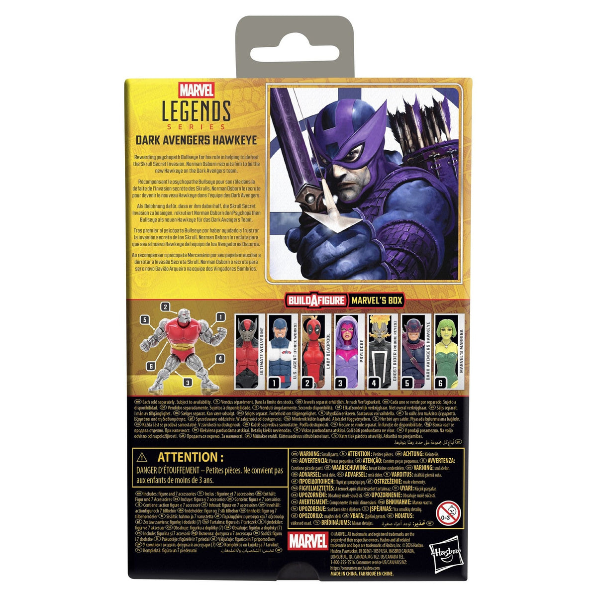 Produktbild Marvel Legends Actionfigur Dark Avengers Hawkeye (BAF: