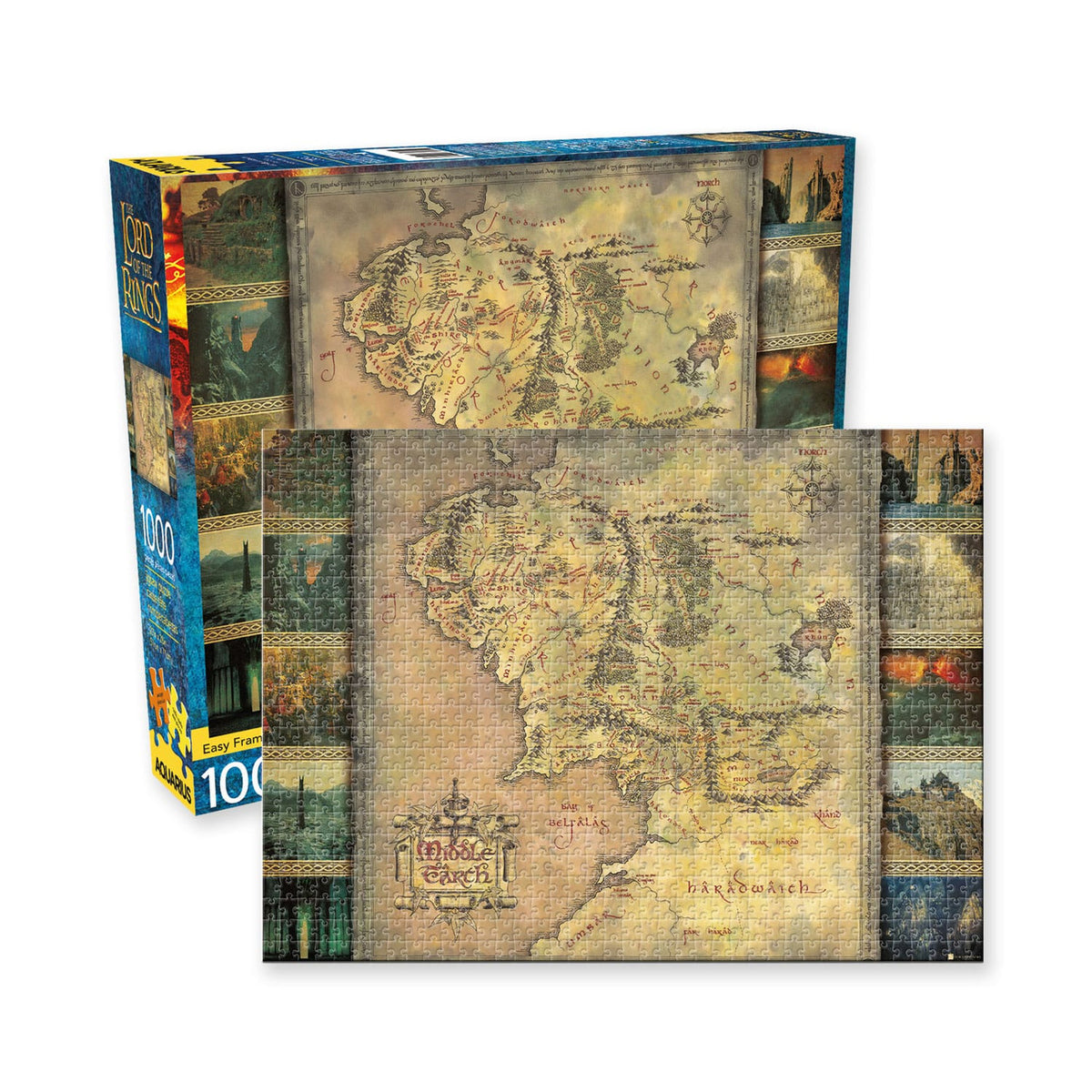 Produktbild Herr der Ringe Puzzle Map (1000 Teile)