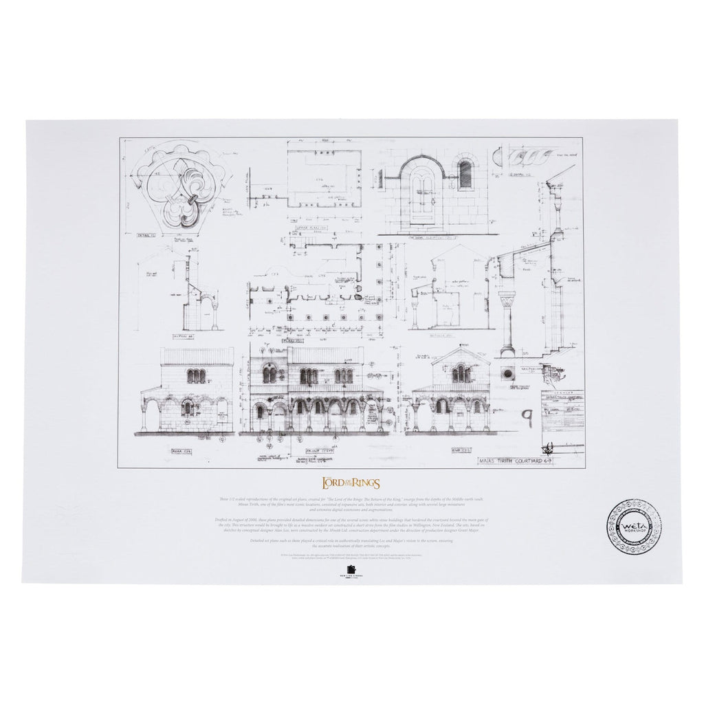 Produktbild Herr der Ringe Bauplan Kunstdruck The Courtyard of Minas