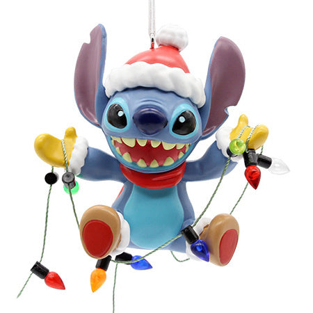 Image produit Décoration de sapin de Noël Stitch avec guirlande lumineuse - Lilo & Stitch