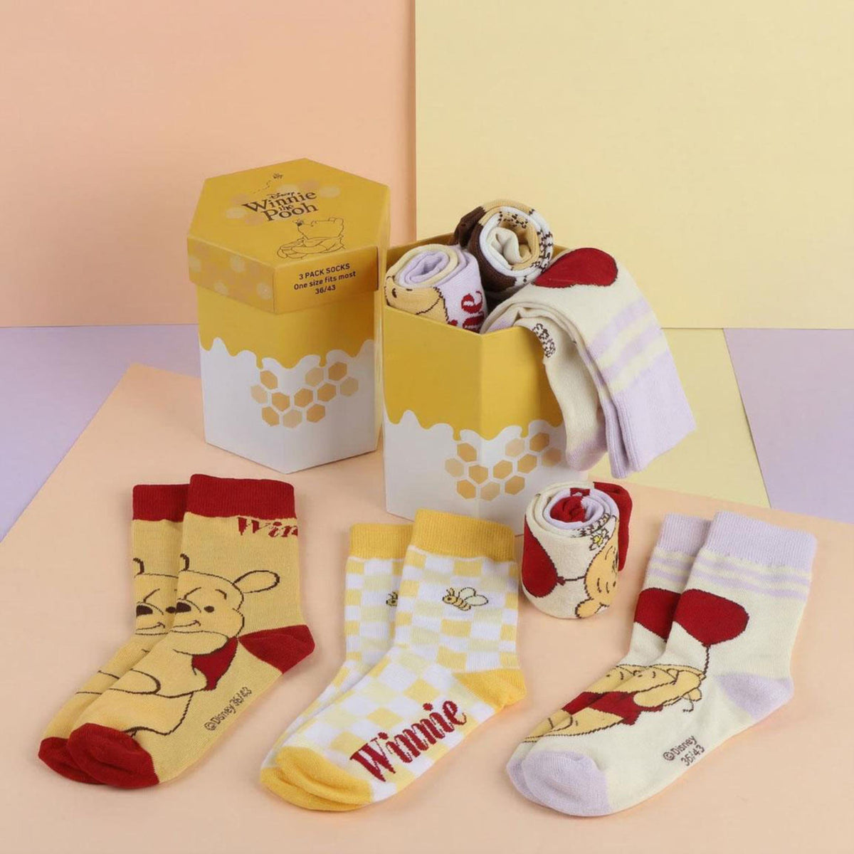 Image produit Winnie l'ourson - Set de 3 paires de chaussettes
