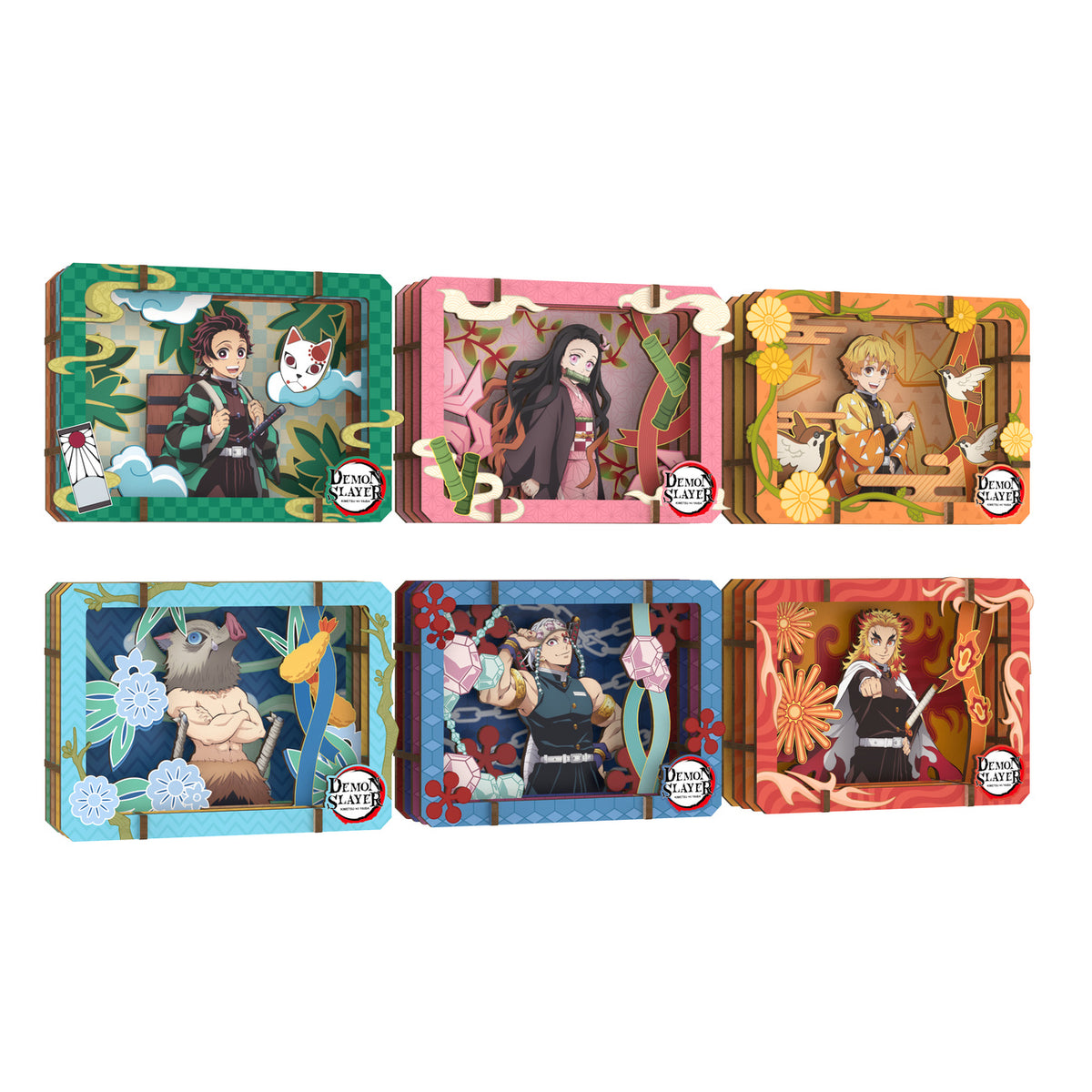 Image produit Demon Slayer - Journey Together Wooden Gallery 3D Mystery Tableau en bois présentoir de 6