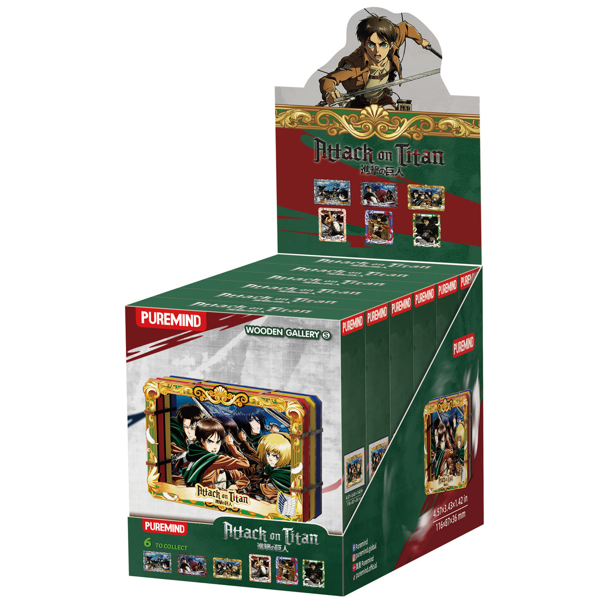 Image produit Attack on Titan - Showdown Scenes Wooden Gallery 3D Mystery Tableau en bois Présentoir de 6