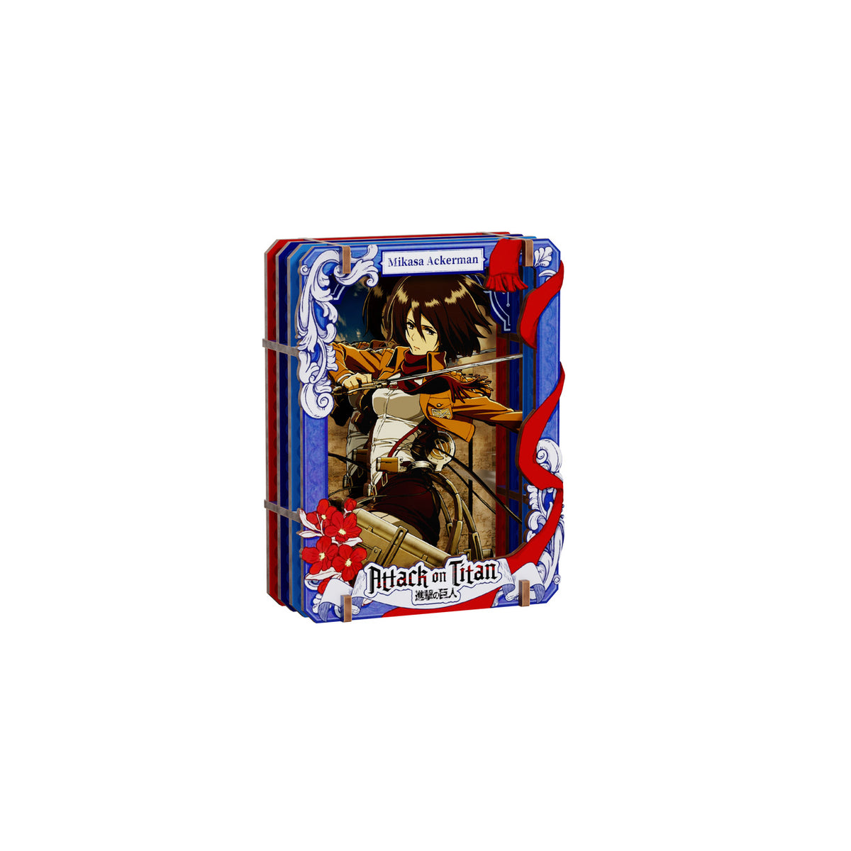 Image produit Attack on Titan - Showdown Scenes Wooden Gallery 3D Mystery Tableau en bois Présentoir de 6
